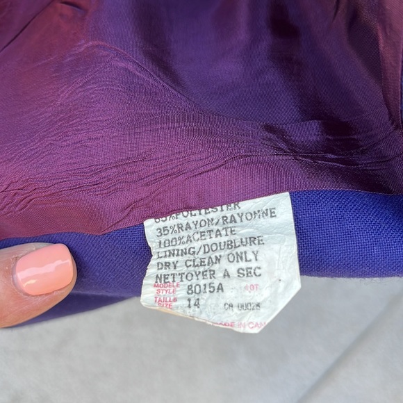 Size 14, Shorts and Matching Blazer, Suit. Gorgeous Royal Saphire Blue. - Picture 12 of 15